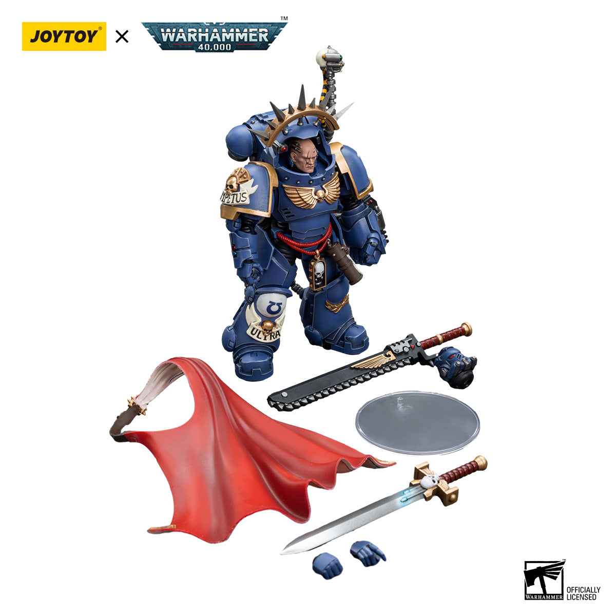 [IN STOCK]JOYTOY Warhammer 40K Action Figure 1/18 Ultramarines Captain in Gravis Armor JT7745 