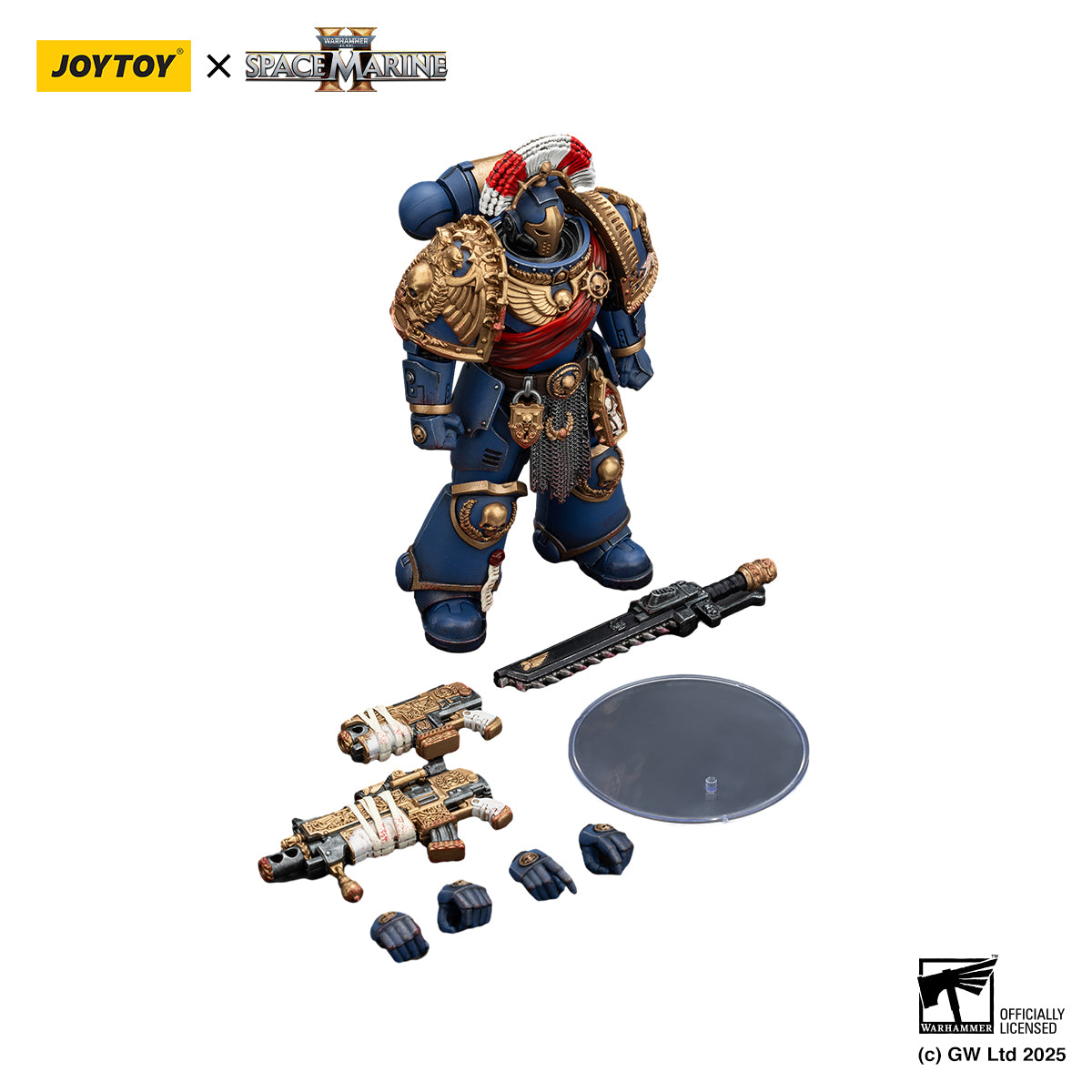 [IN STOCK]JOYTOY Warhammer 40K Action Figure 1/18 Ultramarines Relic Secundus Armour with bolt rifle, chainsword and bolt pistol