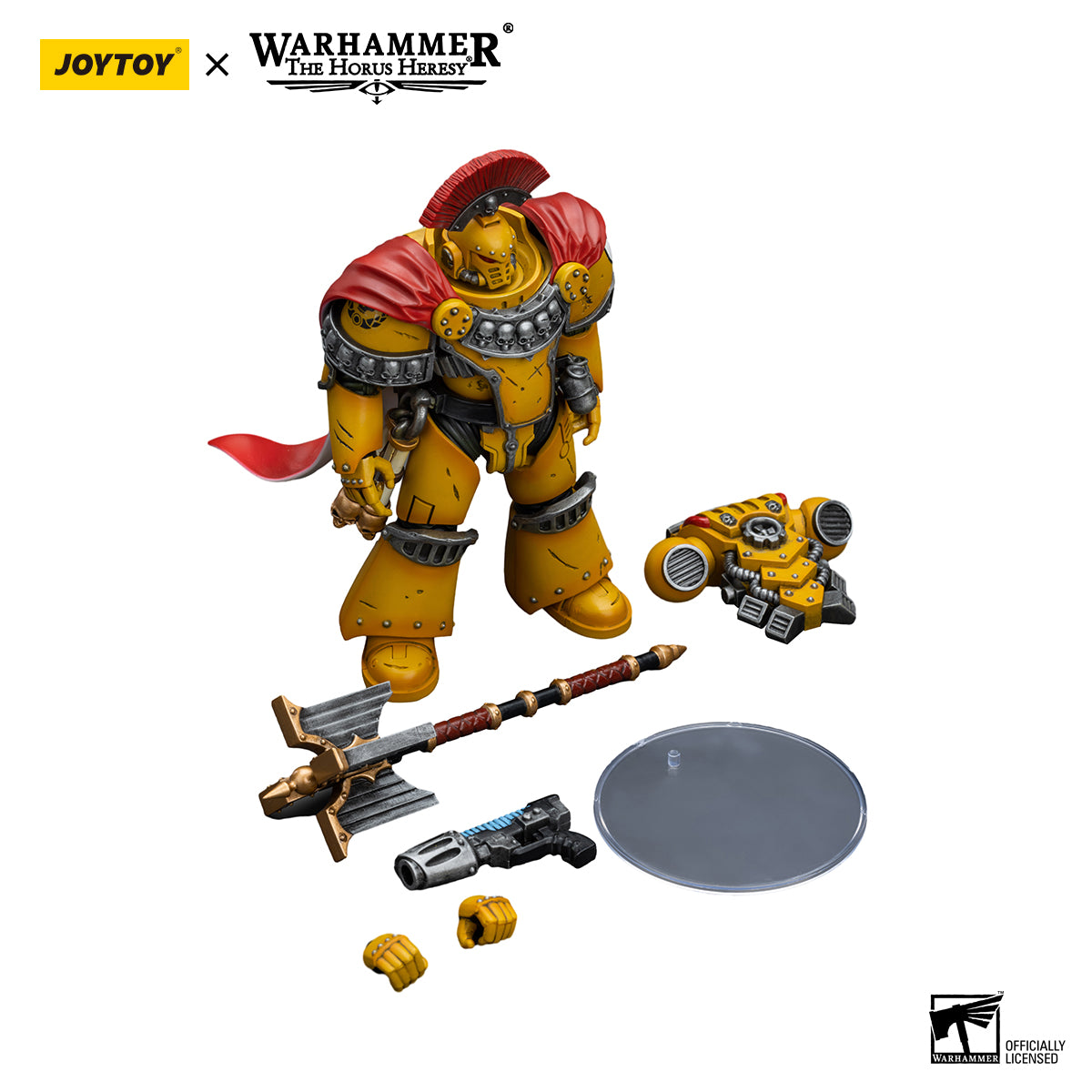 [IN STOCK] JOYTOY Warhammer 40k Action Figure 1/18 Imperial Fists Legion Chaplain Consul JT9039