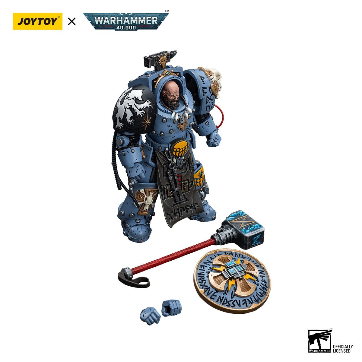 JOYTOY Action Figure 1/18 Space Wolves Arjac Rockfist Model Birthday Gifts 