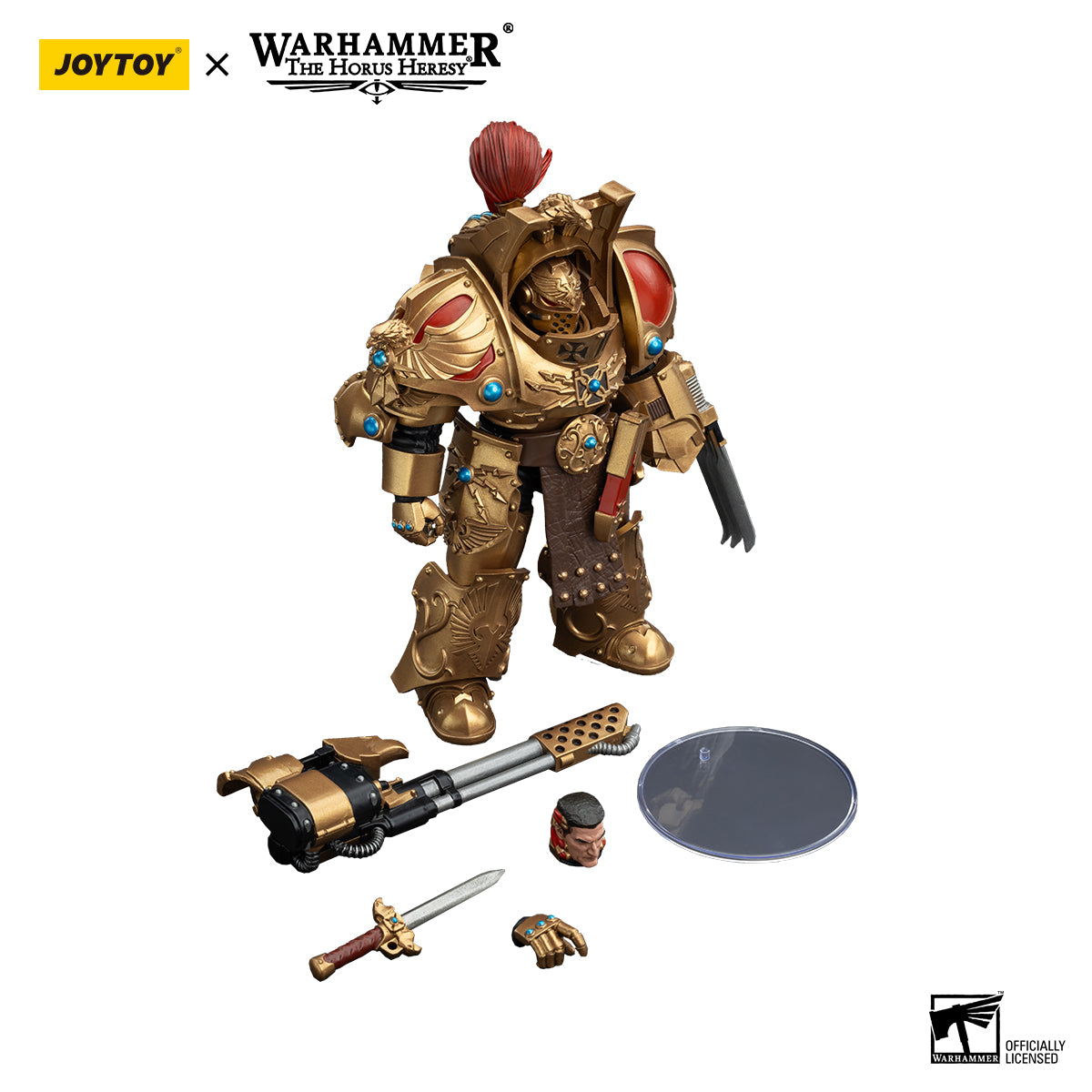 JOYTOY Warhammer "The Horus Heresy" Action Figure 1/18 Legio Custodes Aquilon Terminator Squad Aquilon with Infernus Firepike Assault Anime Military Model Toys  JT00768
