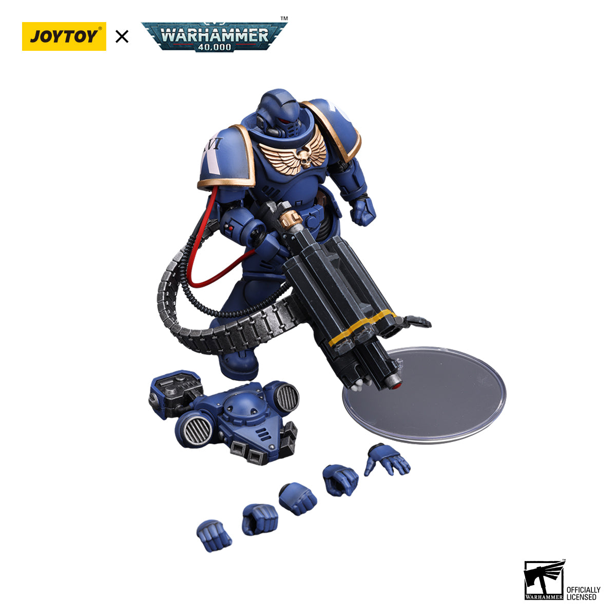 [IN STOCK]JOYTOY Warhammer 40K Action Figure 1/18 Ultramarines Desolation Marine with Castellan Launcher (Superkrak)