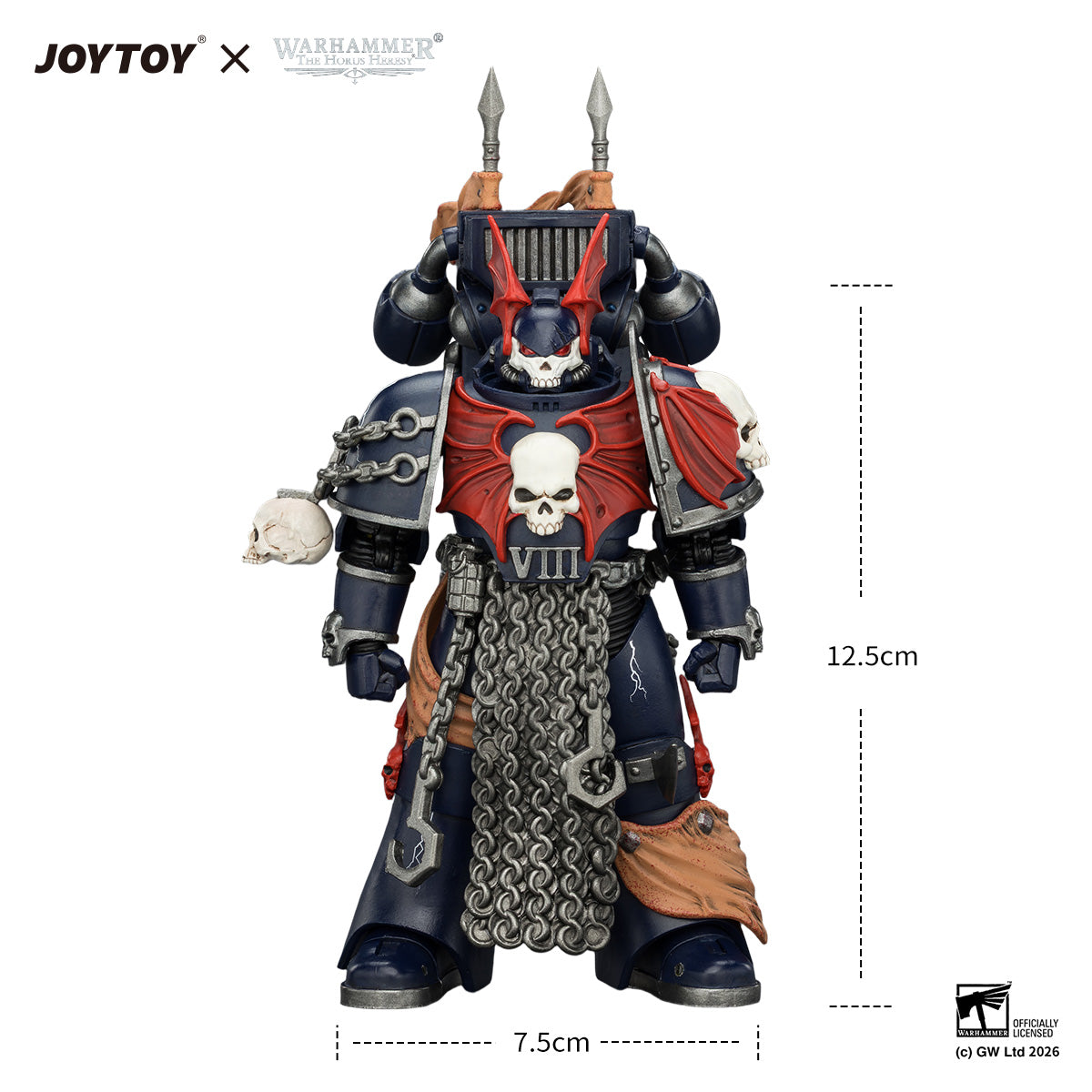 JOYTOY Warhammer  Night Lords Legion Praetor with Jump pack Collection Model Birthday Gifts