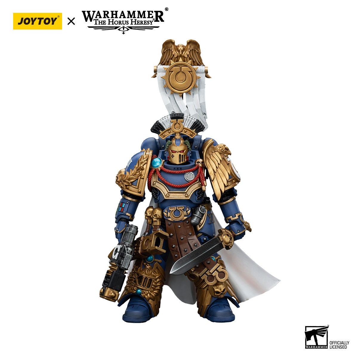JOYTOY Action Figure 1/18 Ultramarines Legion Praetor with Power Sword and Volkite Serpenta Model Birthday Gifts 