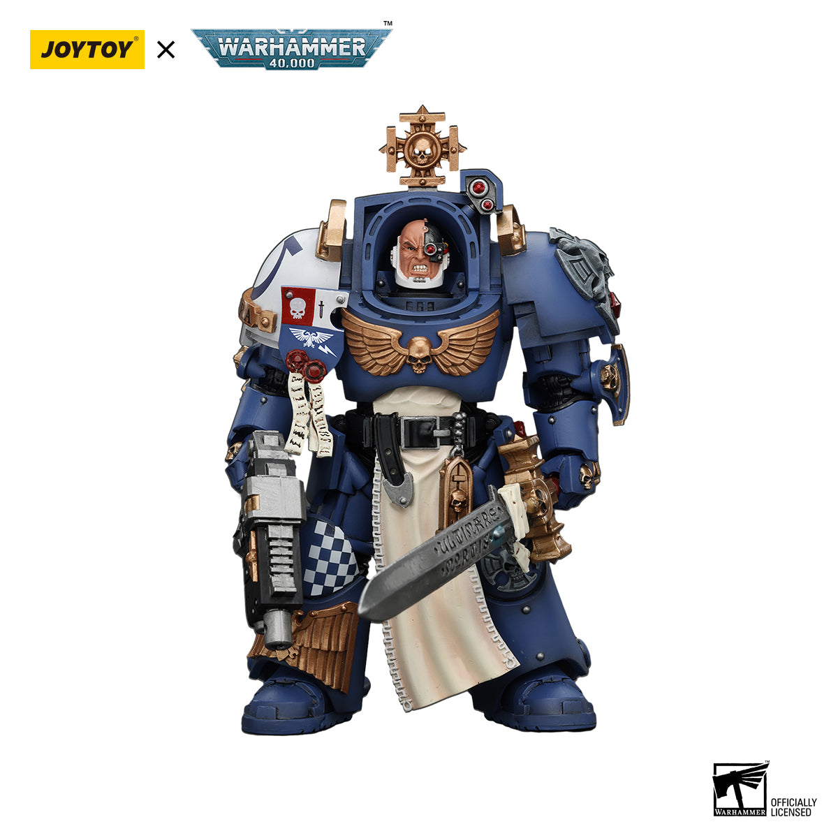 JOYTOY Action Figure 1/18 Ultramarines Captain In Terminator Armor Model Birthday Gifts 
