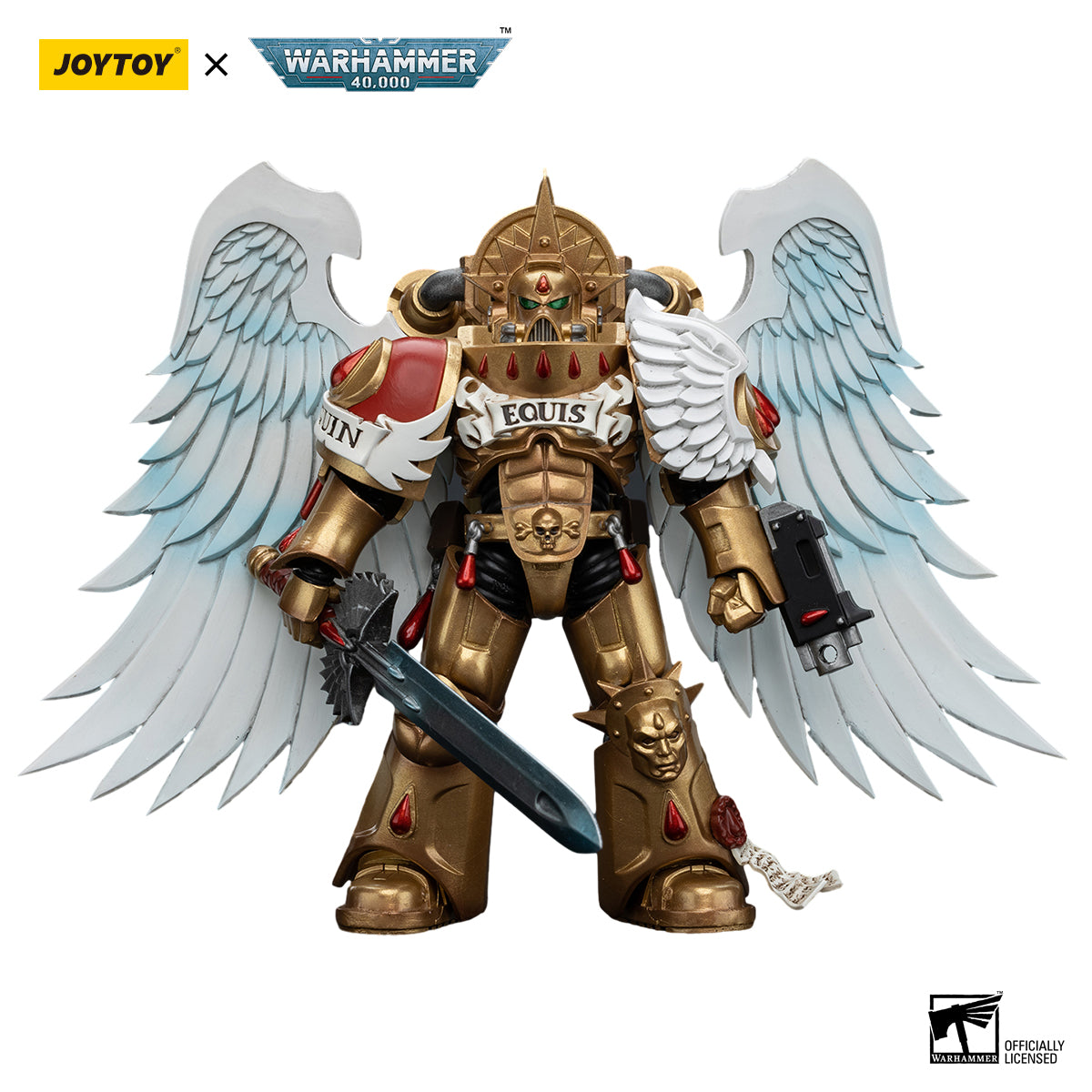 JOYTOY Action Figure 1/18 Blood Angels Sanguinary Guard with Encarmine Sword 2 Model Birthday Gifts 