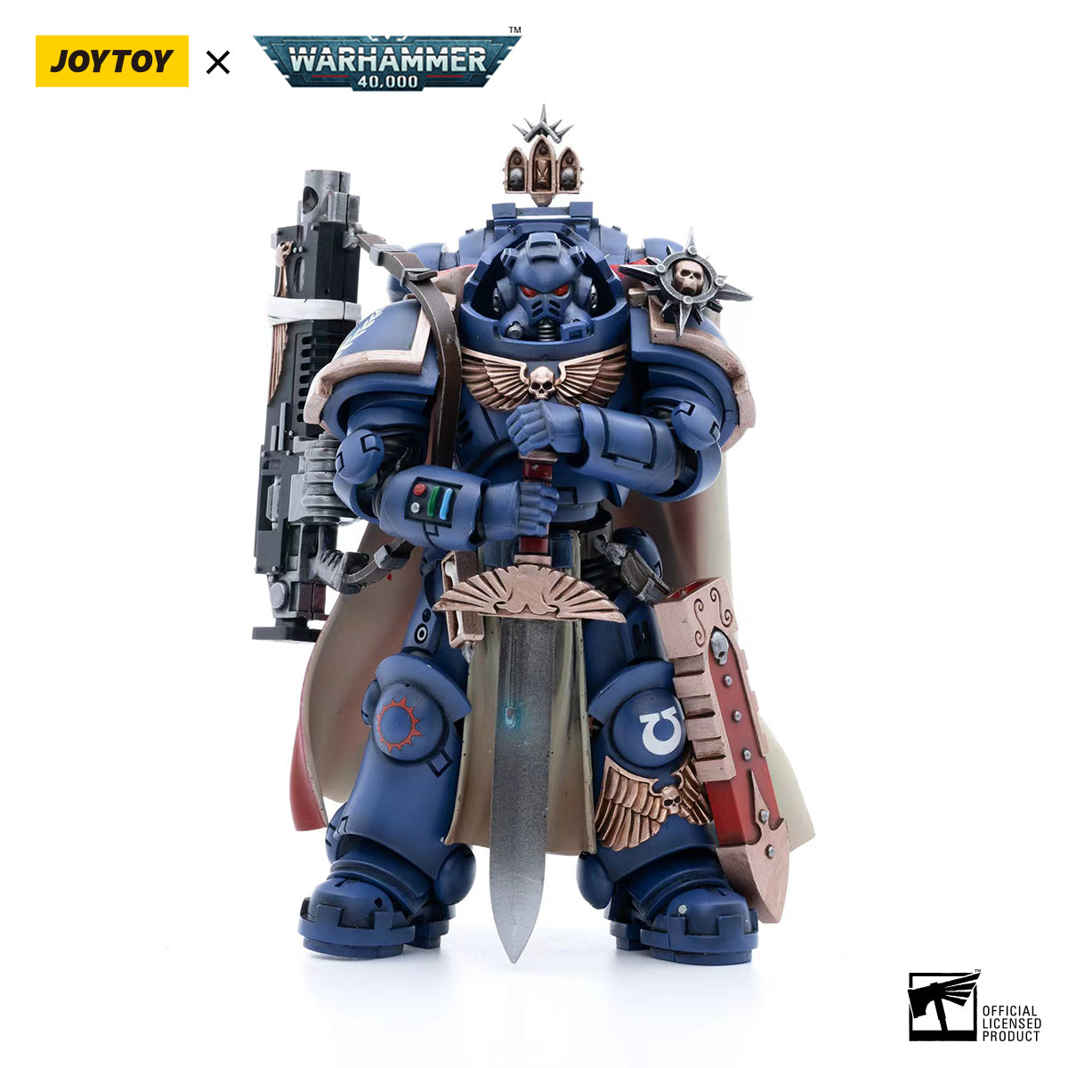 [IN STOCK]JOYTOY Warhammer 40K Action Figure 1/18 Ultramarines Captain with Master-crafted Heavy Bolt rifle