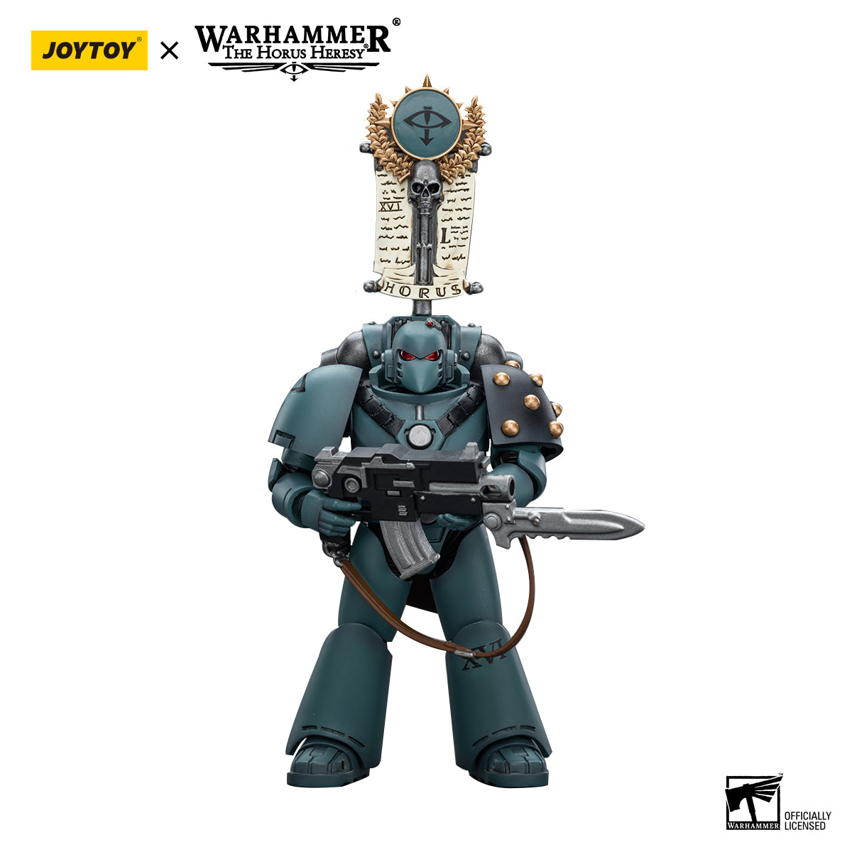 JOYTOY Action Figure 1/18 Sons of Horus MKVI Tactical Squad Legionary with Legion Vexilla Model Birthday Gifts 