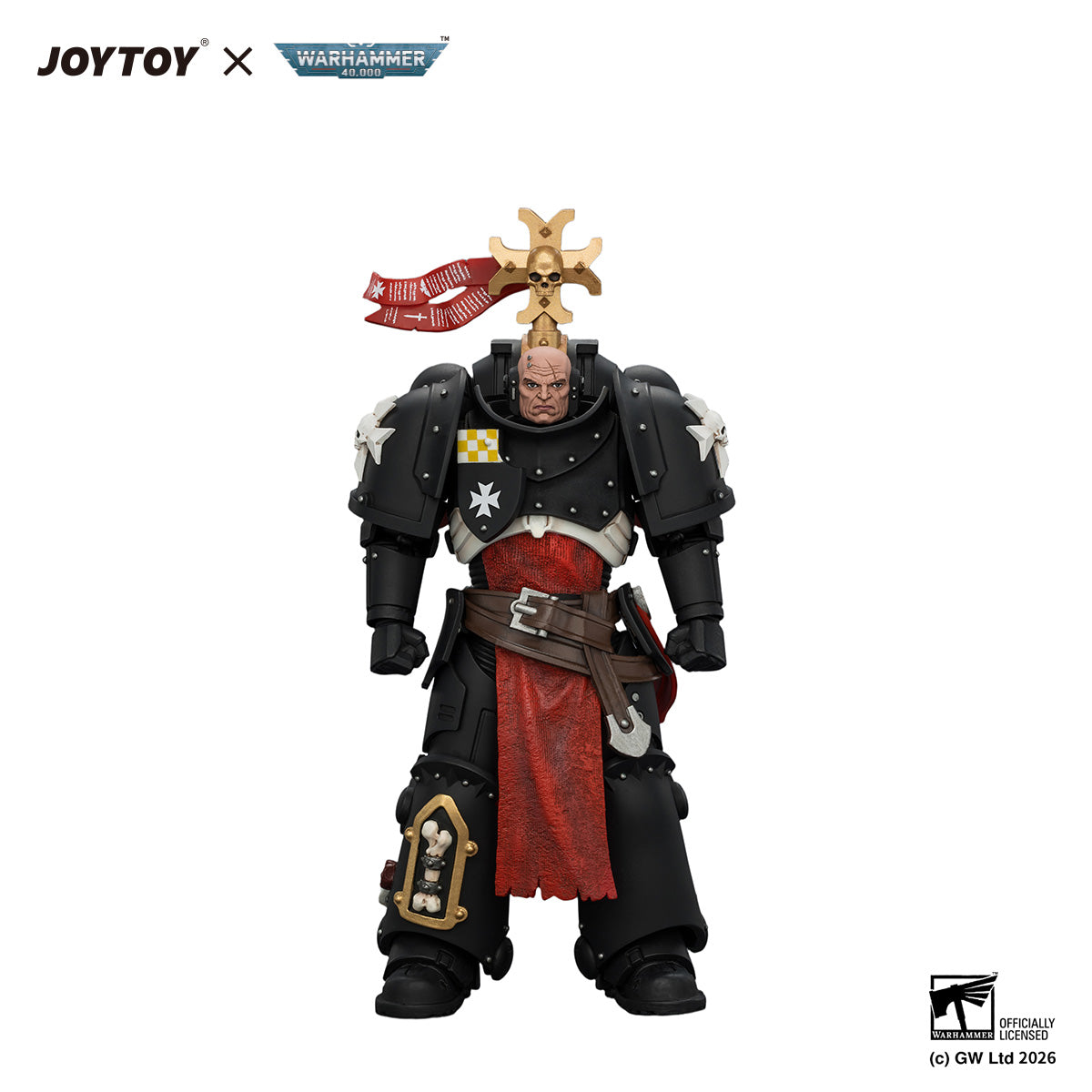 [PreOrder]JOYTOY Warhammer 40k 1/18 Action Figure Black Templars Execrator 1 with Crozius Arcanum and Master-Crafted Power Weapon