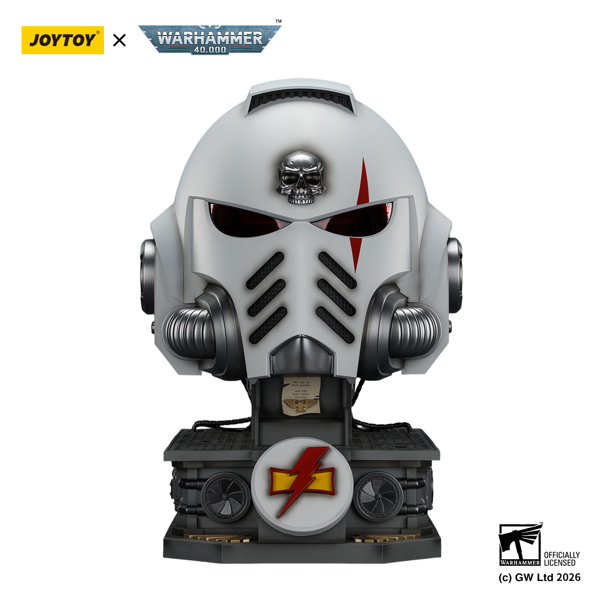 (pre-order)JOYTOY Warhammer 40k Action Figure 1/1 White Scars MkX Helmet& Display Stand Assault Anime Military Model Toys JT04094