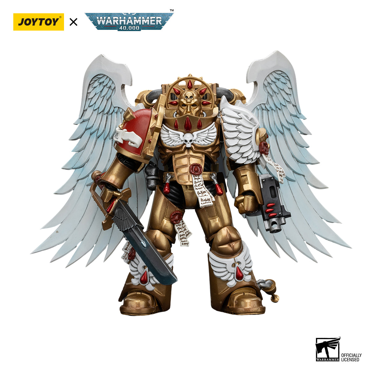 JOYTOY 1/18 Warhammer 40,000  action figures  Blood Angels Sanguinary Guard with Encarmine Sword 1