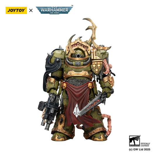 JOYTOY 1/18 Warhammer 40,000  Action Figure Death Guard Blightlord Terminator 3 with Combi-bolter and Bubotic Blade Collection Model Pre-Order