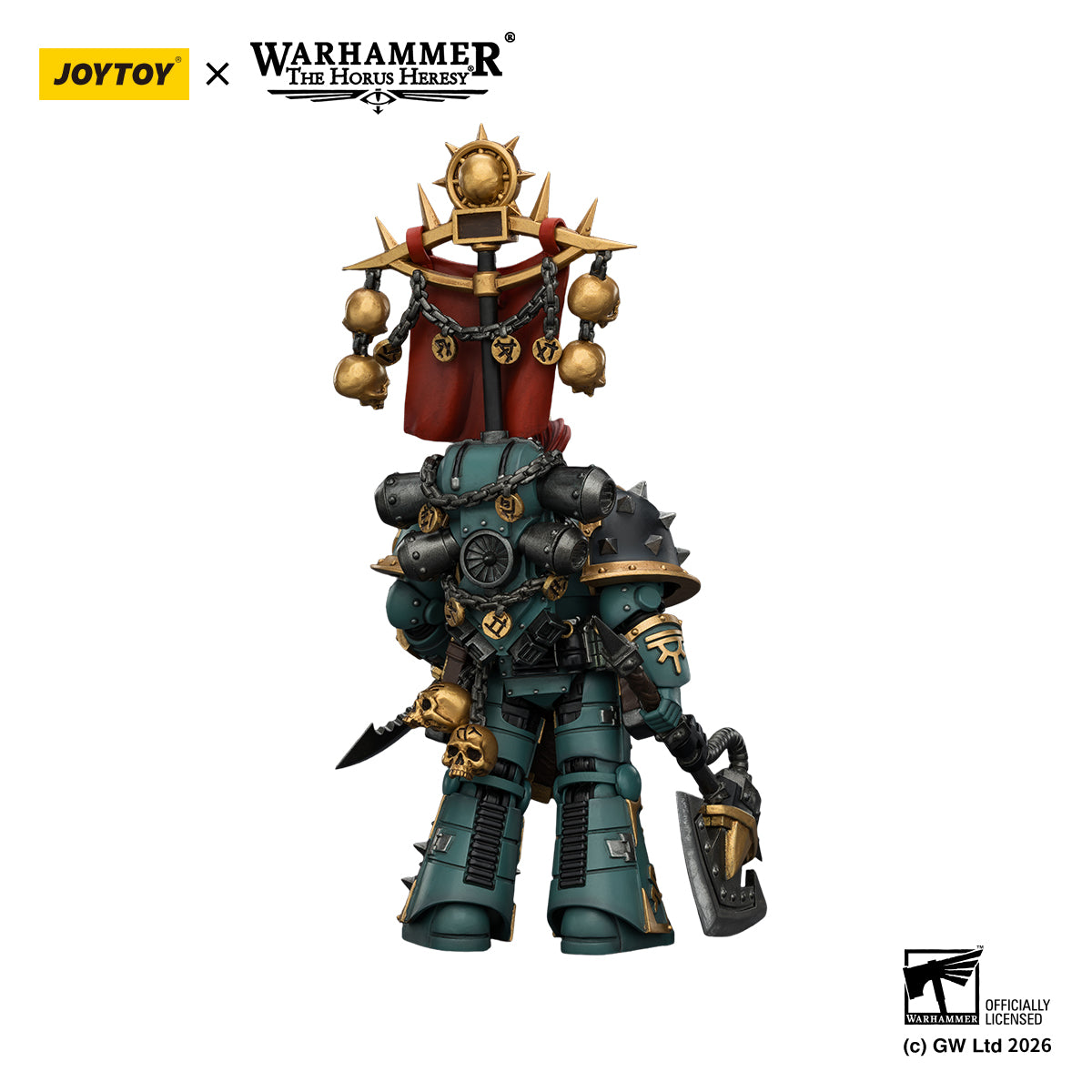 JOYTOY Warhammer Action Figure  Sons of Horus Vheren Ashurhaddon Master of the True Sons, with the Axe Serpentis   Collection Model Birthday Gifts