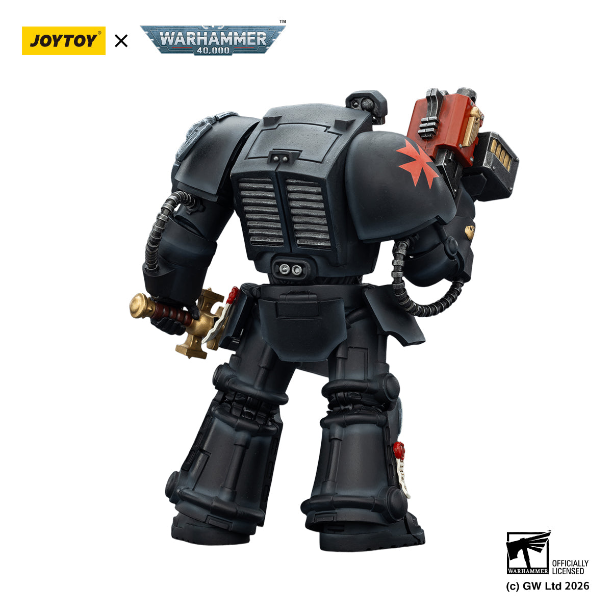 JOYTOY Warhammer 40,000 Black Templars Terminator 1 with Power Sword and Storm Bolter Model Toys JT03097