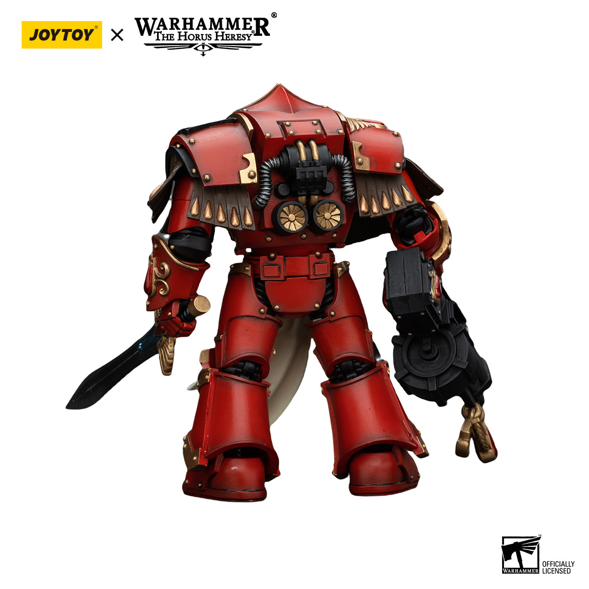 JOYTOY Action Figure 1/18Blood Angels Crimson Paladins Squad Crimson Paladin with Iliastus Assault Cannon Model Birthday Gifts 