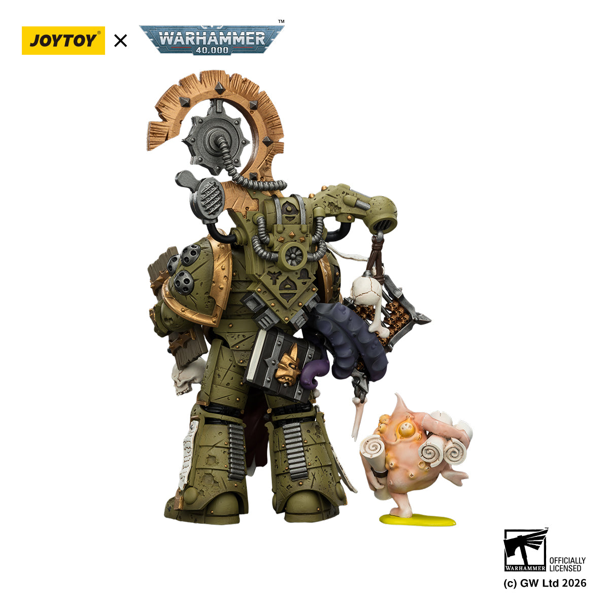 JOYTOY Warhammer 40k Death Guard Tallyman with Plasma Pistol Collection Model Birthday Gifts