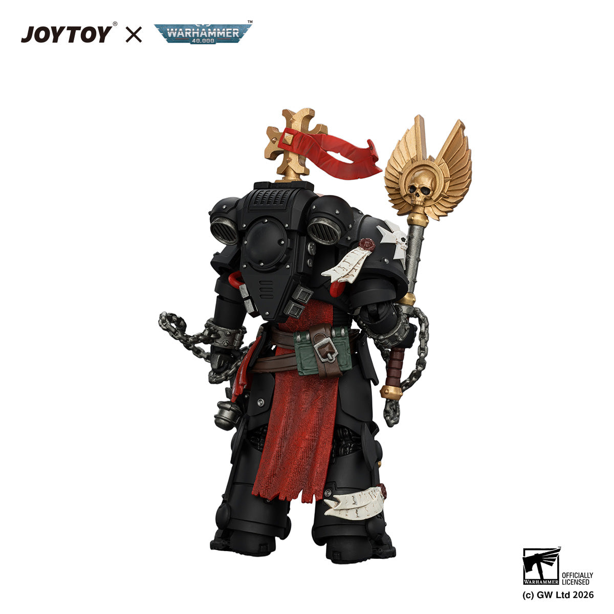 [PreOrder]JOYTOY Warhammer 40k 1/18 Action Figure Black Templars Execrator 1 with Crozius Arcanum and Master-Crafted Power Weapon