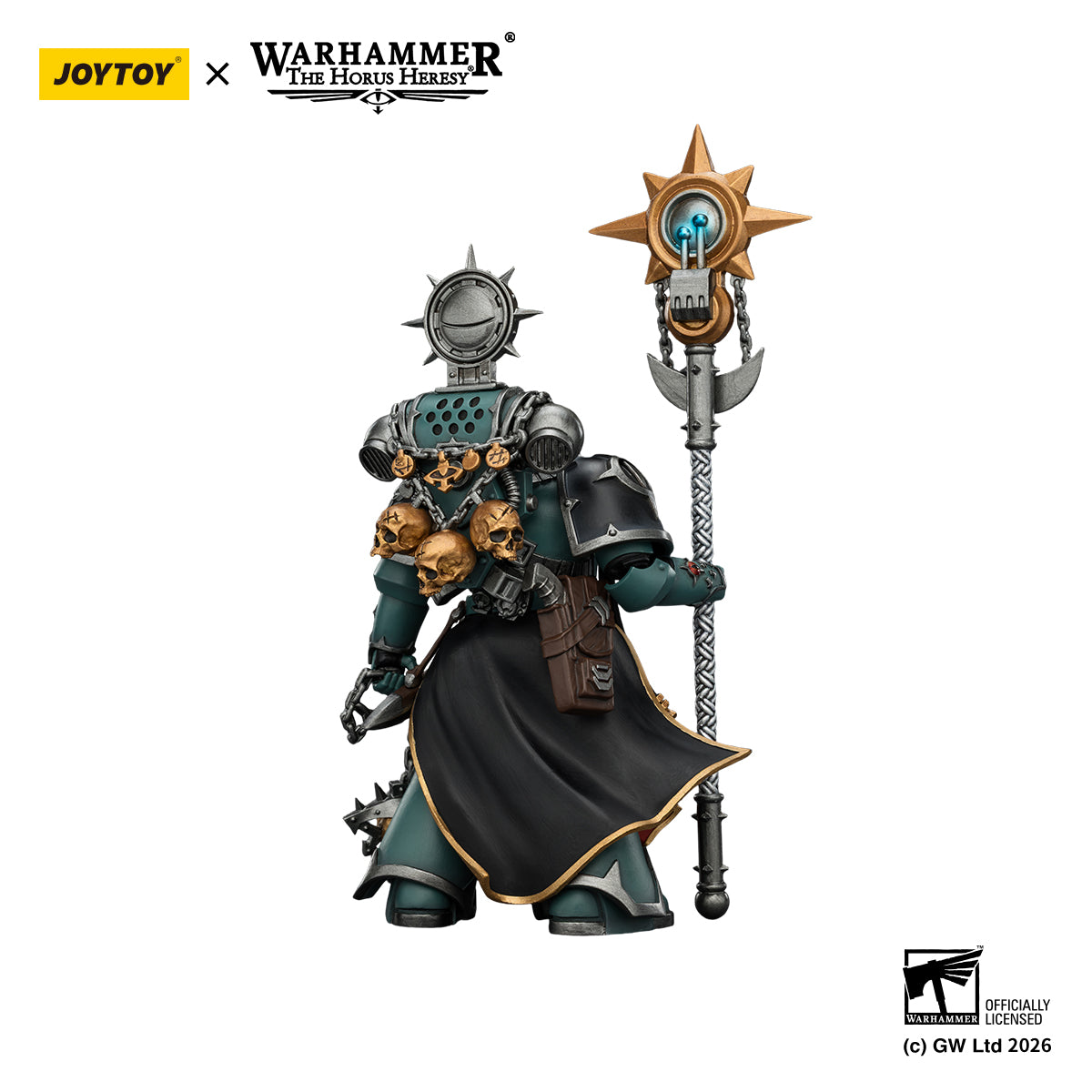JOYTOY Warhammer Action Figure  Sons of Horus Dark Emissary Consul with Staff of Dark Authority  Collection Model Birthday Gifts