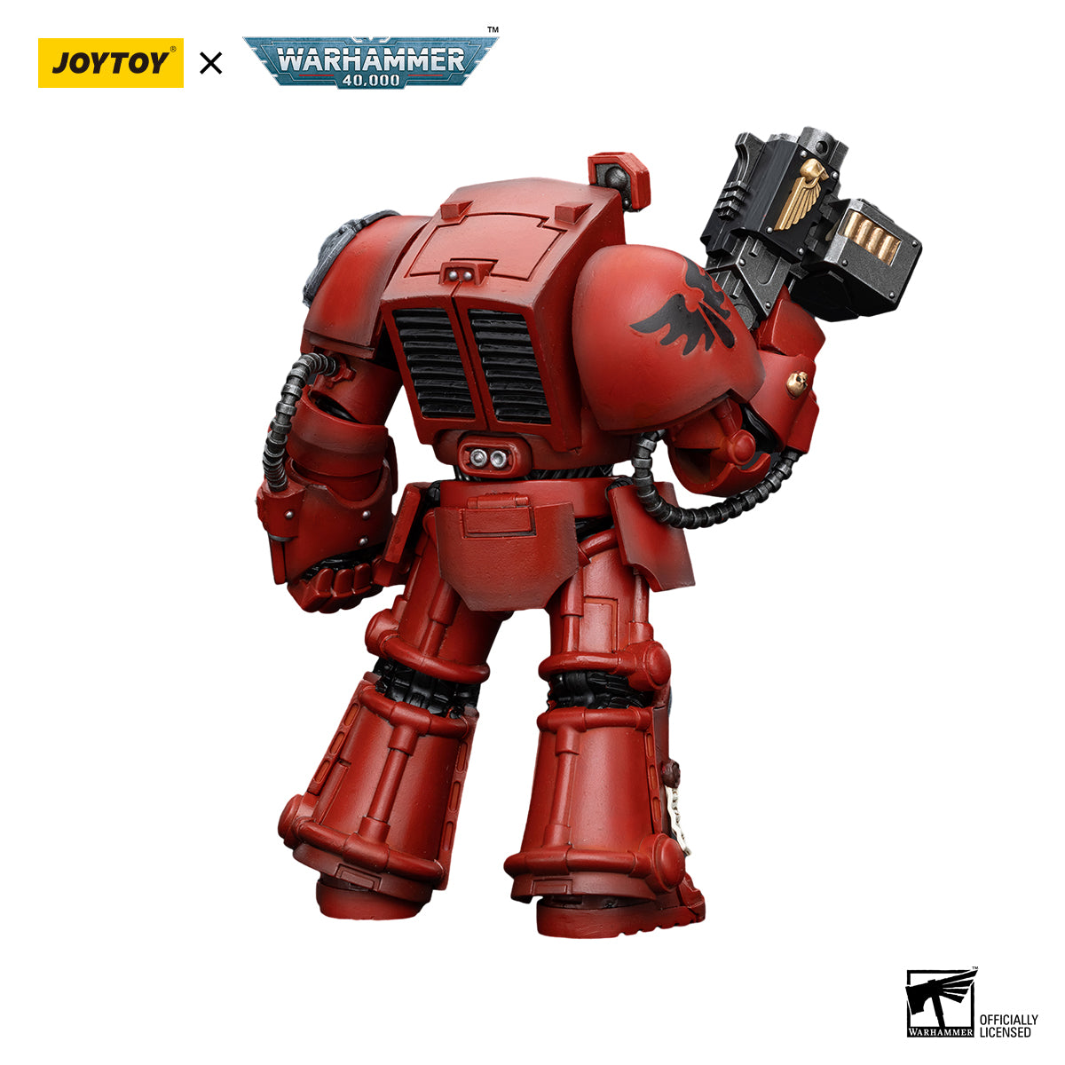 JOYTOY Action Figure 1/18 Blood Angels Terminator Squad Terminator with Storm Bolter Model Birthday Gifts 