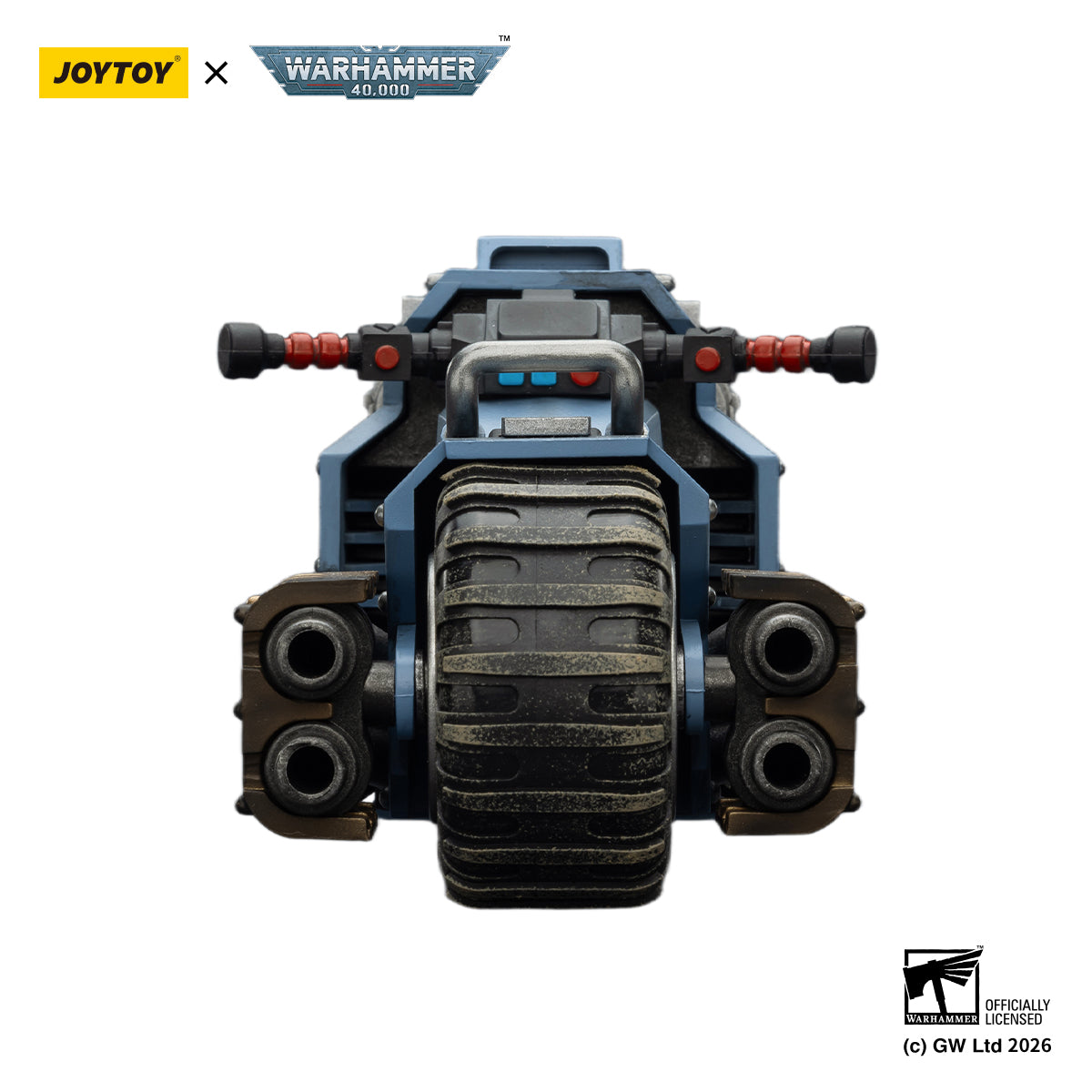 JOYTOY Space Wolves Action Figure 1/18 Space Wolves Raider-pattern Combat Bike with twin-linked bolt rifles Anime model toys Anime model toys JT03769