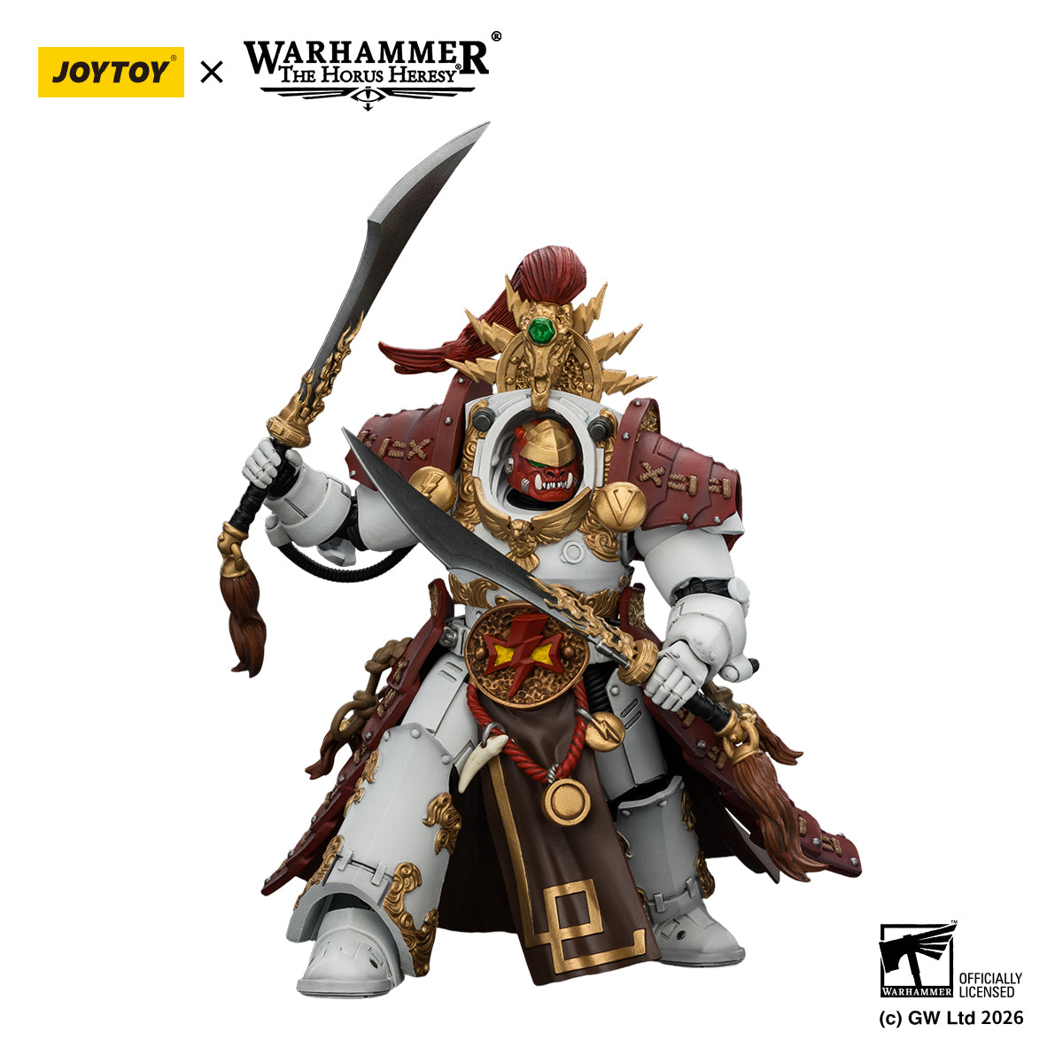 JOYTOY Warhammer  White Scars Qin Xa - Master of the Keshig with paired blades‘theTails of the Dragon'  Collection Model Birthday Gifts