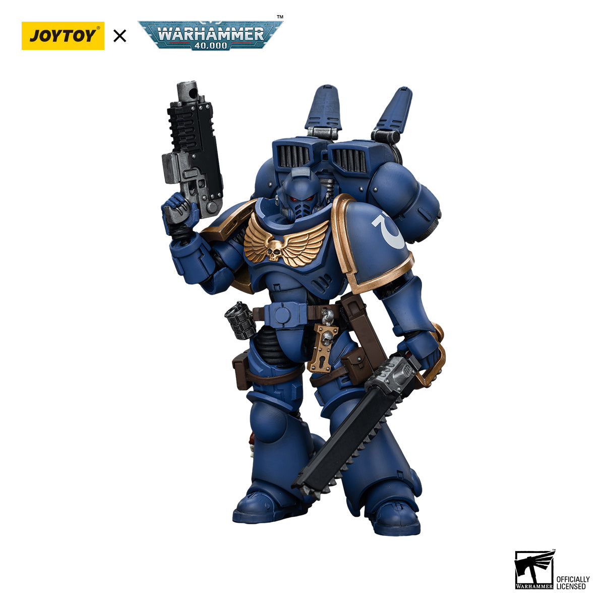 JOYTOY Action Figure 1/18Ultramarines Jump Pack Intercessors Intercessor 1 Model Birthday Gifts