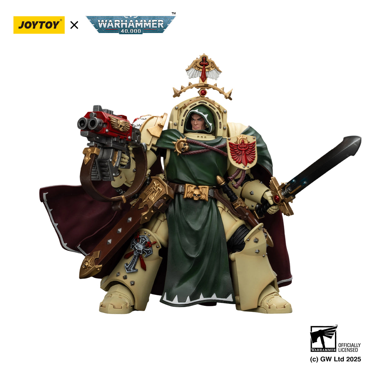 [PreOrder]JOYTOY Warhammer 40k 1/18 Action Figure Dark Angels Belial, Grand Master of The Deathwing With the Sword of Silence and Storm Bolter JT02304