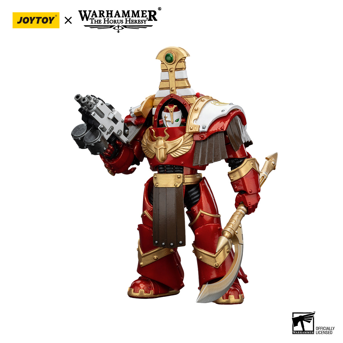 JOYTOY Action Figure 1/18 Thousand Sons Sekhmet Terminator Cabal Sekhmet With Combi-Bolter And Achea Force Weapon Model Birthday Gifts 