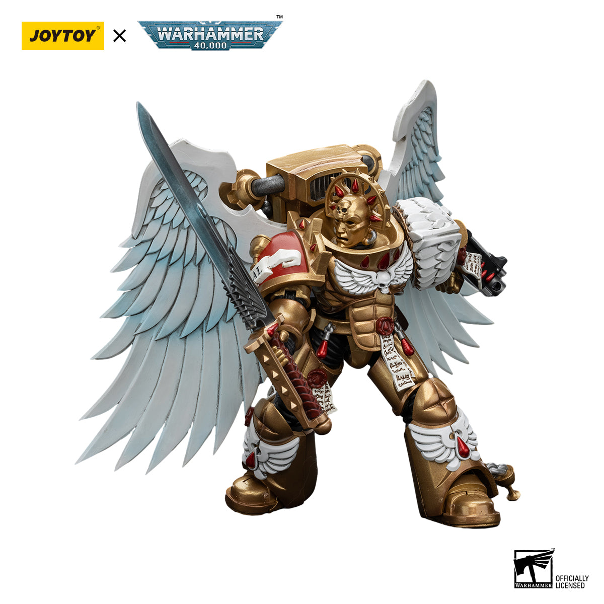 JOYTOY 1/18 Warhammer 40,000  action figures  Blood Angels Sanguinary Guard with Encarmine Sword 1