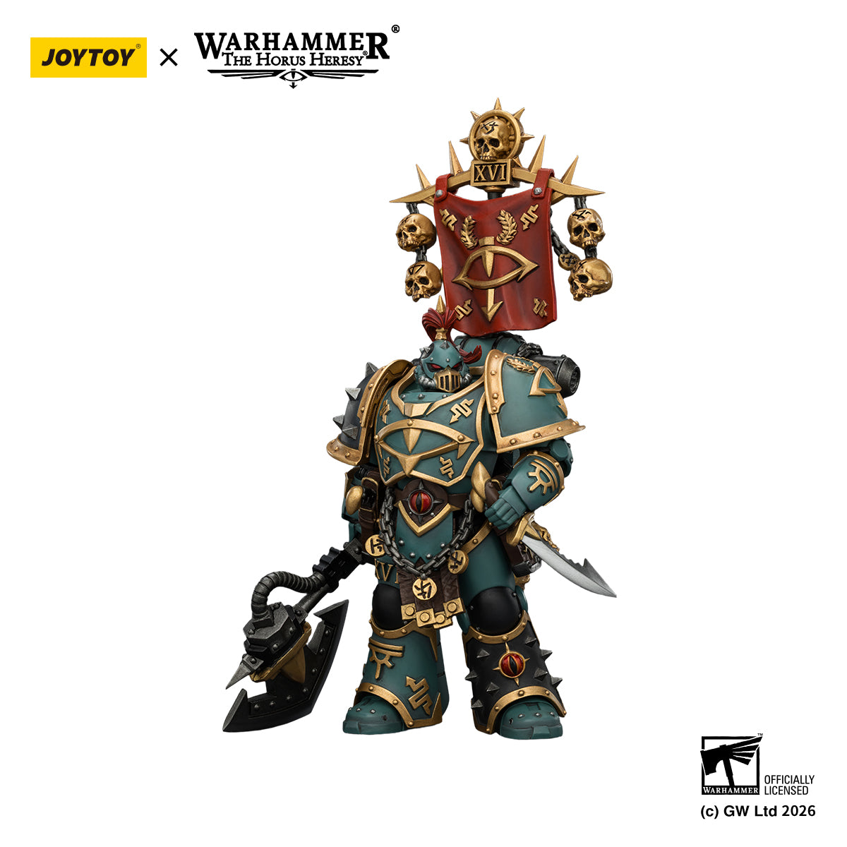 JOYTOY Warhammer Action Figure  Sons of Horus Vheren Ashurhaddon Master of the True Sons, with the Axe Serpentis   Collection Model Birthday Gifts