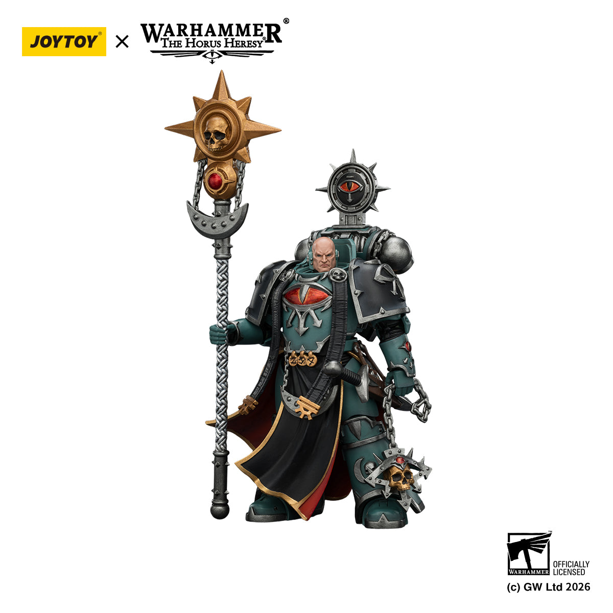 JOYTOY Warhammer Action Figure  Sons of Horus Dark Emissary Consul with Staff of Dark Authority  Collection Model Birthday Gifts