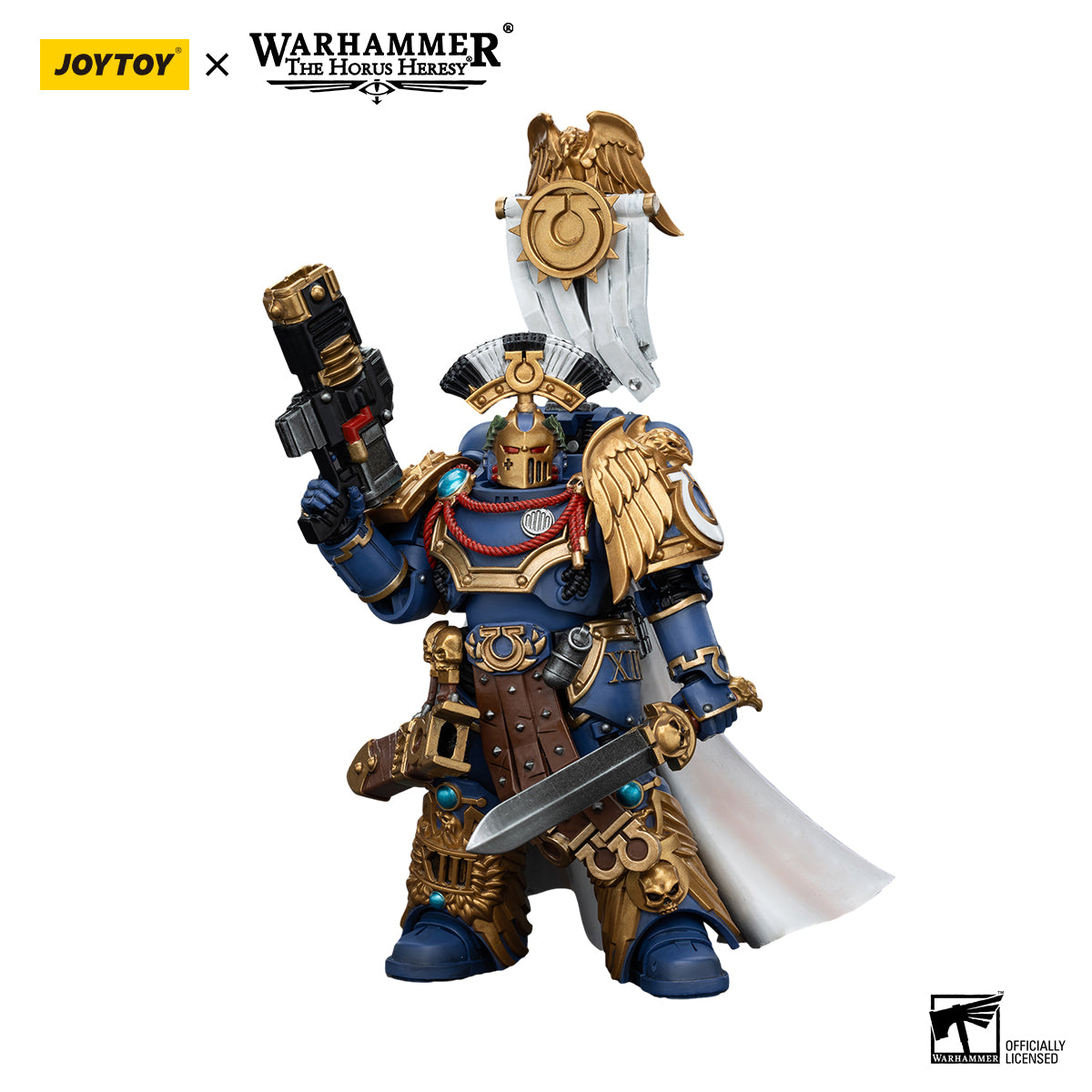JOYTOY Action Figure 1/18 Ultramarines Legion Praetor with Power Sword and Volkite Serpenta Model Birthday Gifts 