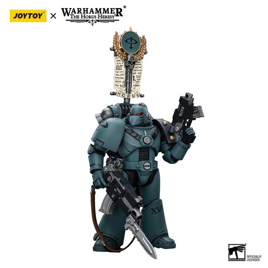 JOYTOY Action Figure 1/18 Sons of Horus MKVI Tactical Squad Legionary with Legion Vexilla Model Birthday Gifts