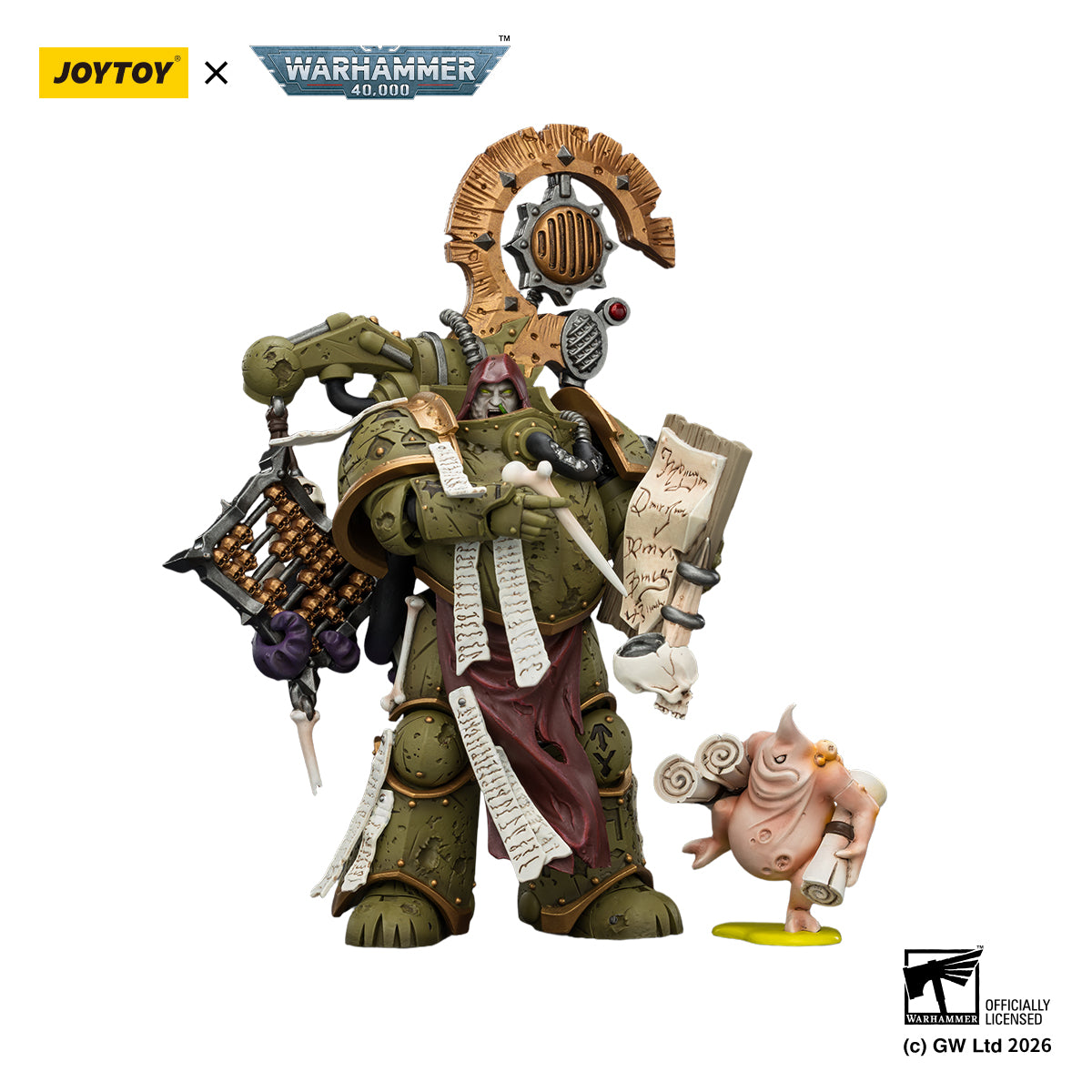 JOYTOY Warhammer 40k Death Guard Tallyman with Plasma Pistol Collection Model Birthday Gifts