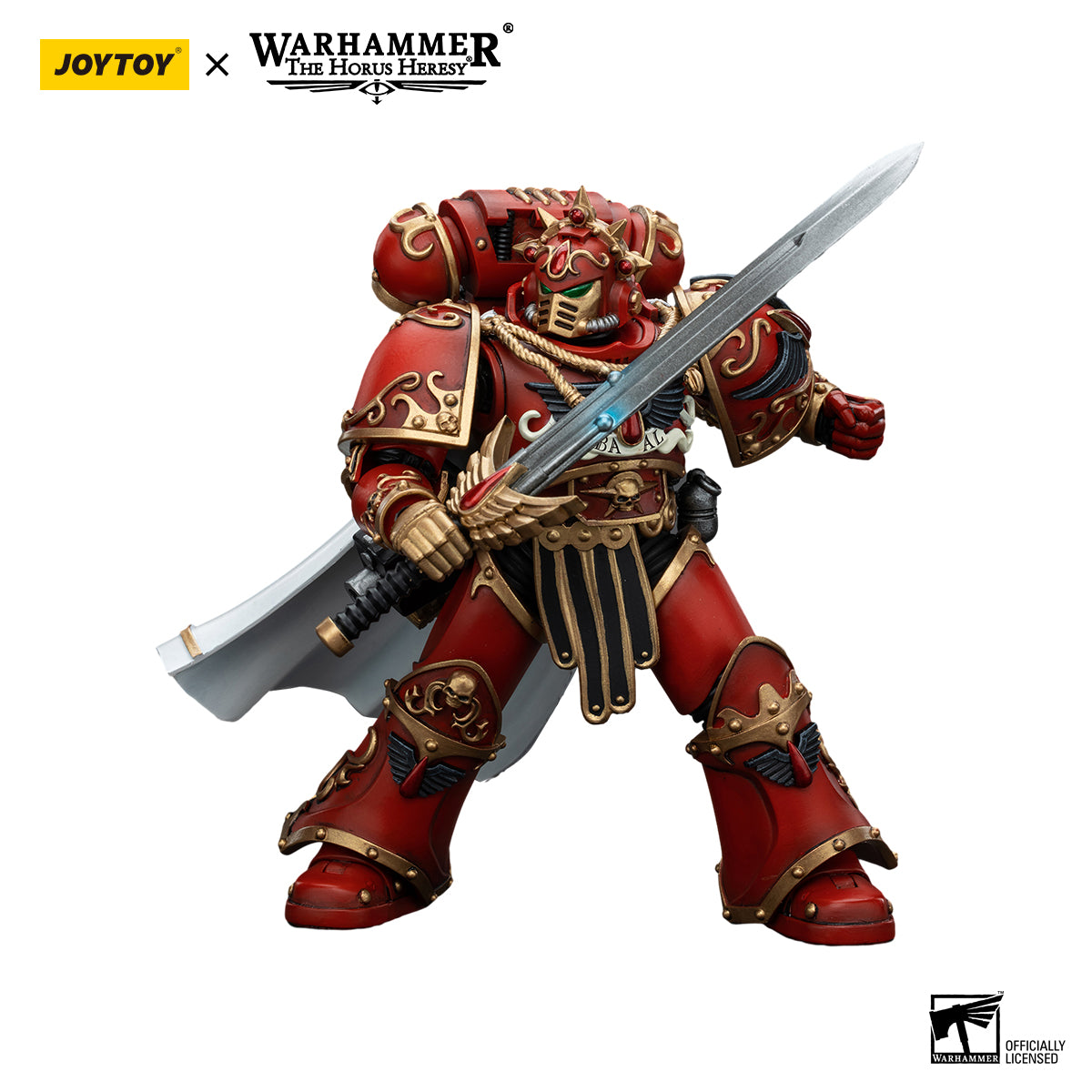 JOYTOY Action Figure 1/18 Blood Angels Legion Praetor with Paragon Blade Model Birthday Gifts 