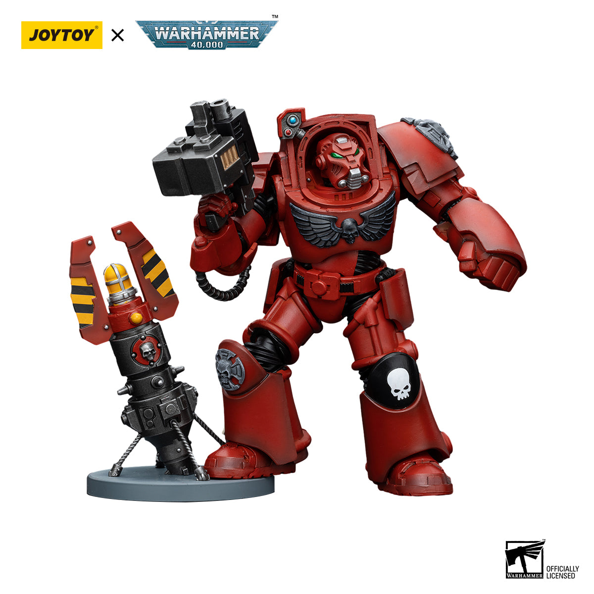 JOYTOY Action Figure 1/18 Blood Angels Terminator Squad Terminator with Storm Bolter Model Birthday Gifts 