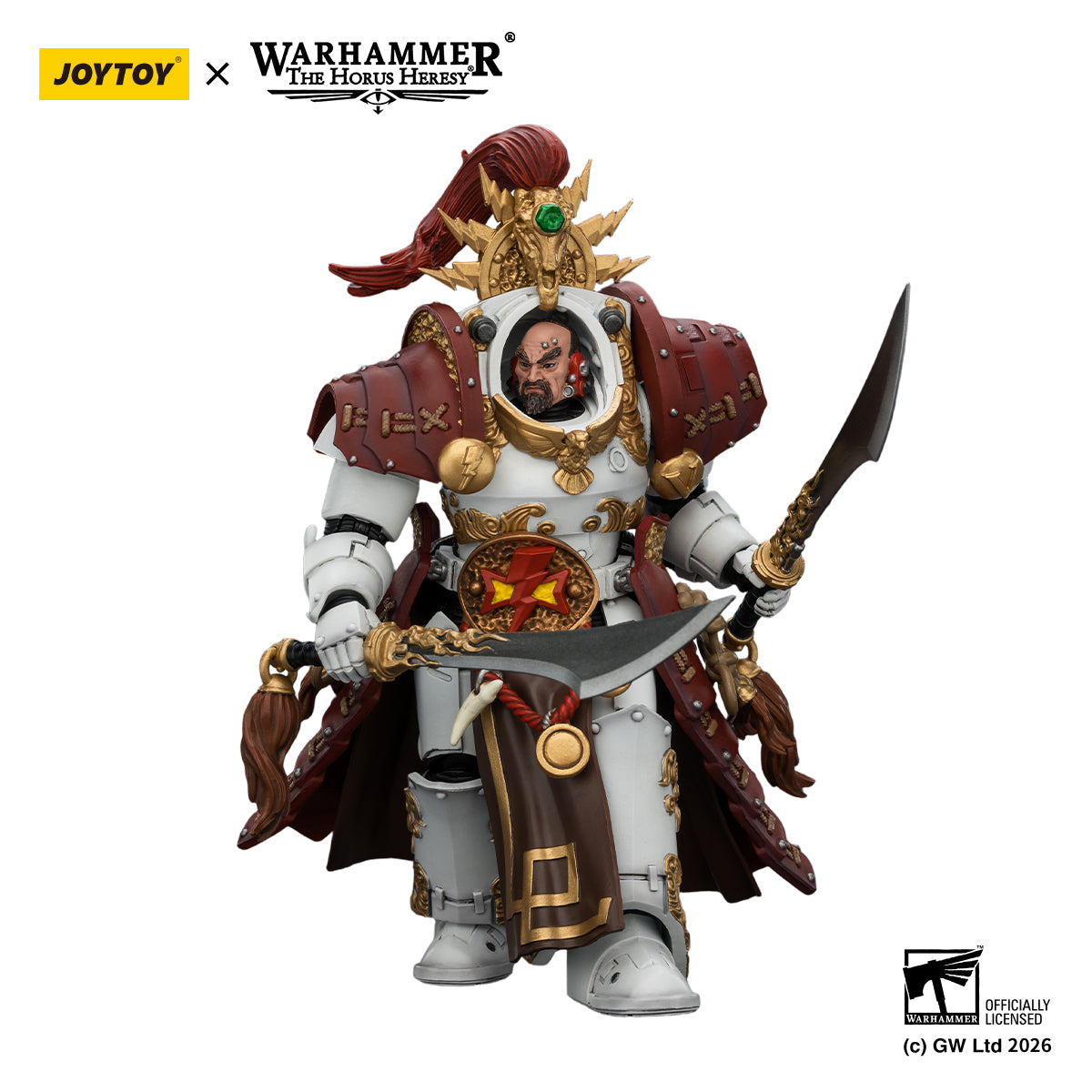 JOYTOY Warhammer  White Scars Qin Xa - Master of the Keshig with paired blades‘theTails of the Dragon'  Collection Model Birthday Gifts
