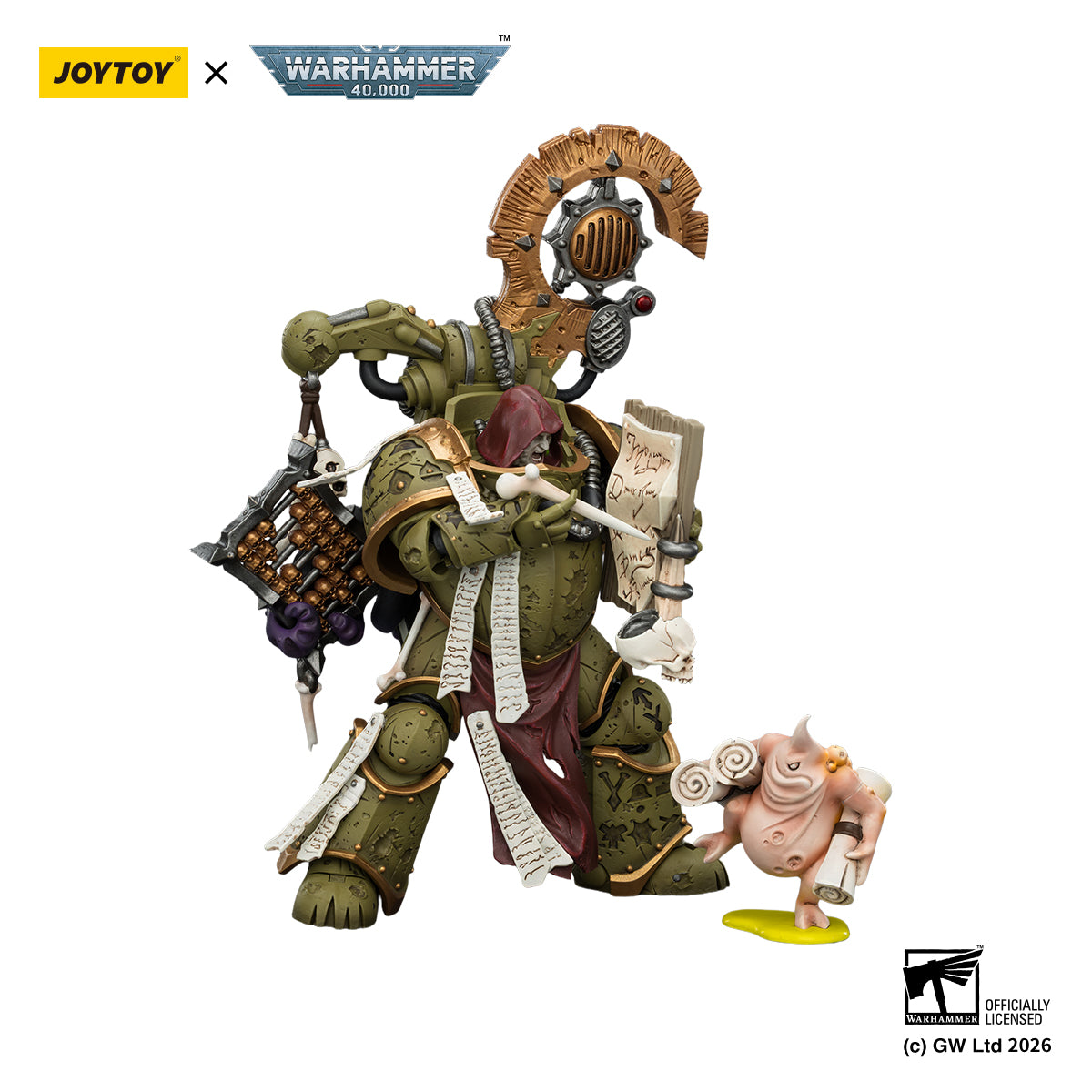 JOYTOY Warhammer 40k Death Guard Tallyman with Plasma Pistol Collection Model Birthday Gifts