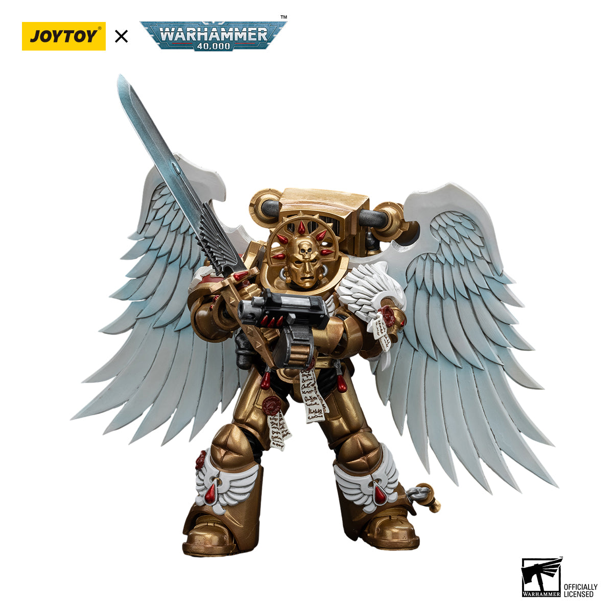 JOYTOY 1/18 Warhammer 40,000  action figures  Blood Angels Sanguinary Guard with Encarmine Sword 1