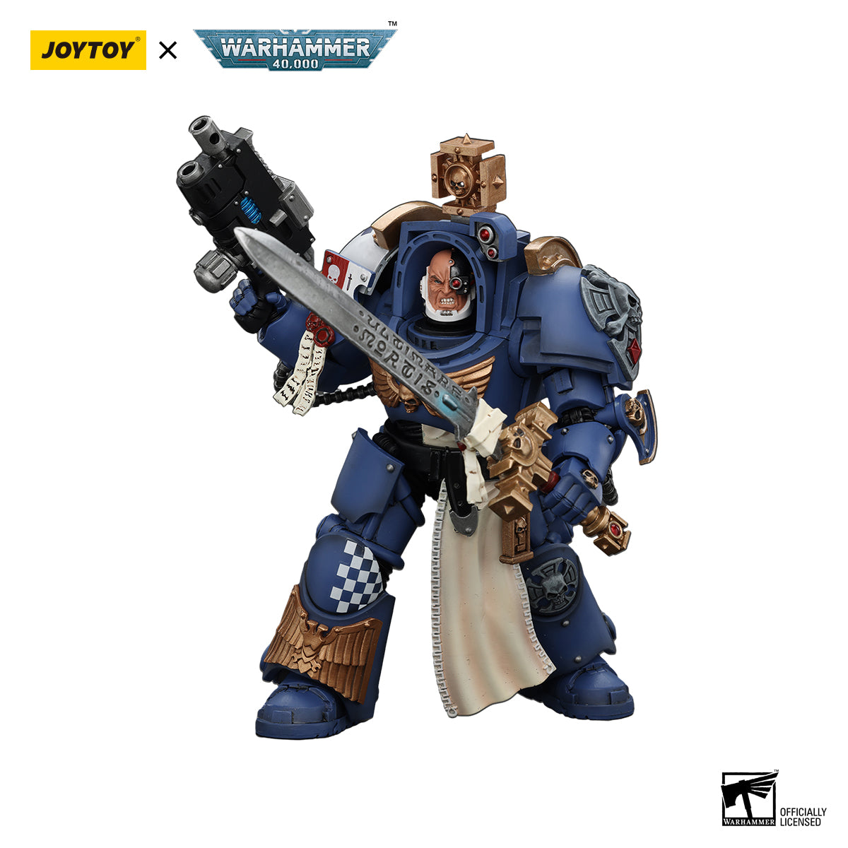 JOYTOY Action Figure 1/18 Ultramarines Captain In Terminator Armor Model Birthday Gifts 