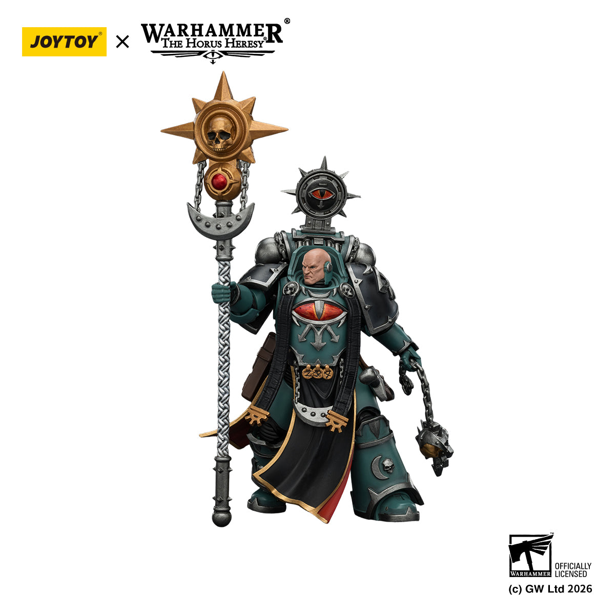JOYTOY Warhammer Action Figure  Sons of Horus Dark Emissary Consul with Staff of Dark Authority  Collection Model Birthday Gifts