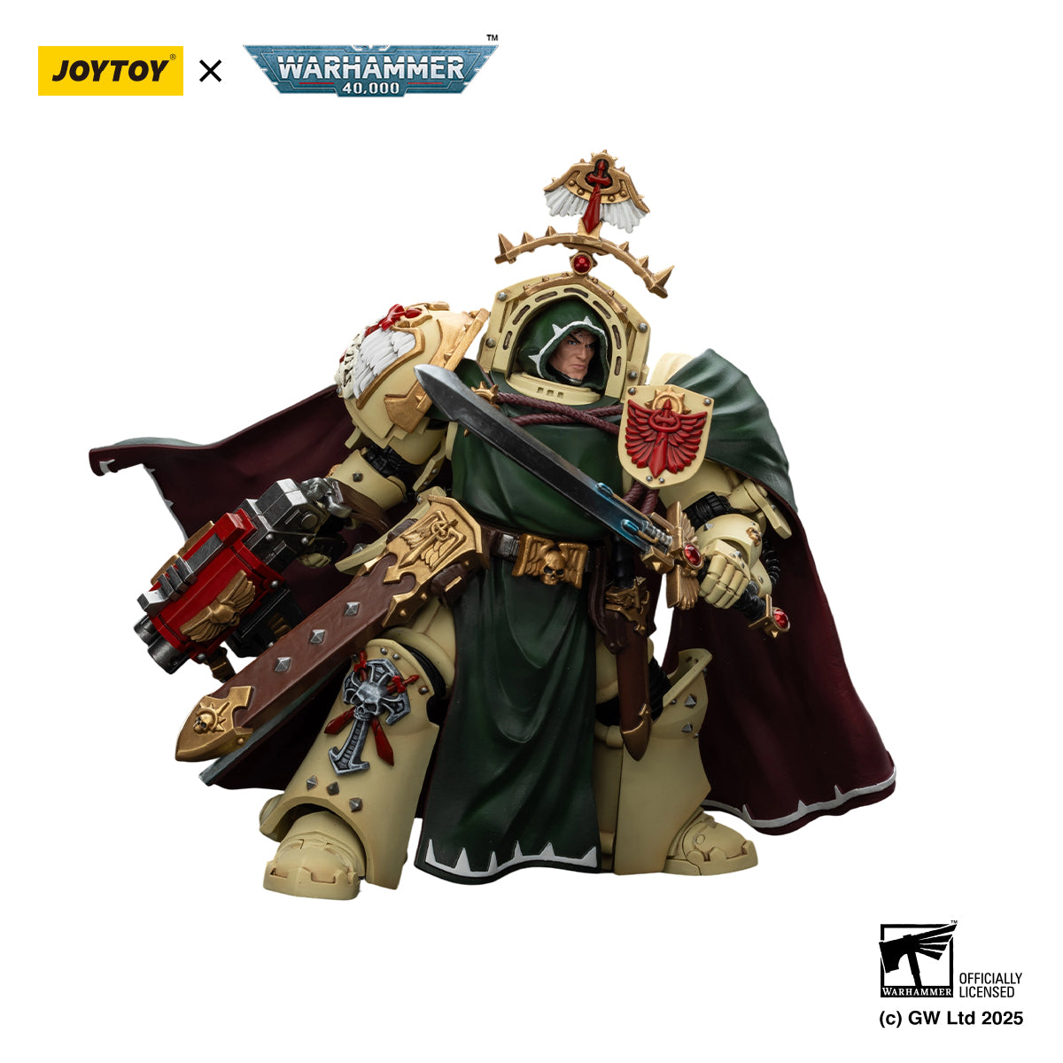 [PreOrder]JOYTOY Warhammer 40k 1/18 Action Figure Dark Angels Belial, Grand Master of The Deathwing With the Sword of Silence and Storm Bolter JT02304