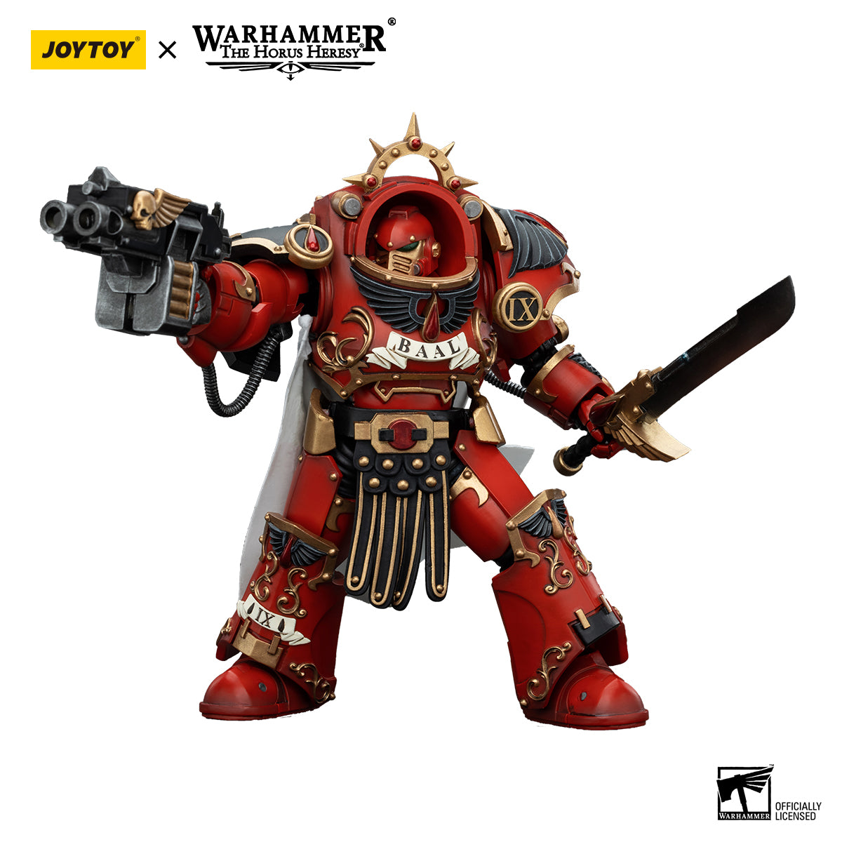 JOYTOY Action Figure 1/18 Blood Angels Legion Praetor in Tartaros Terminator Armor Model Birthday Gifts 