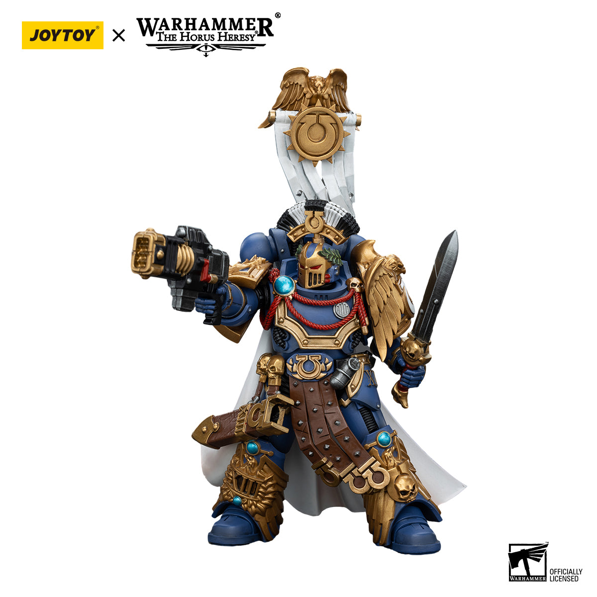 JOYTOY Action Figure 1/18 Ultramarines Legion Praetor with Power Sword and Volkite Serpenta Model Birthday Gifts 