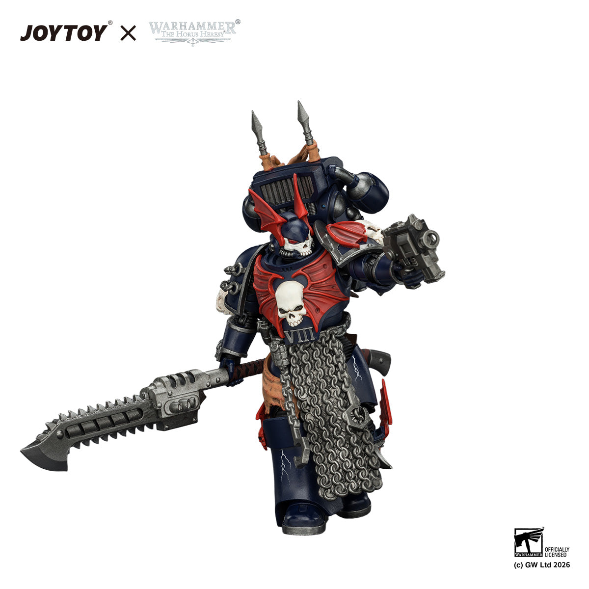 JOYTOY Warhammer  Night Lords Legion Praetor with Jump pack Collection Model Birthday Gifts