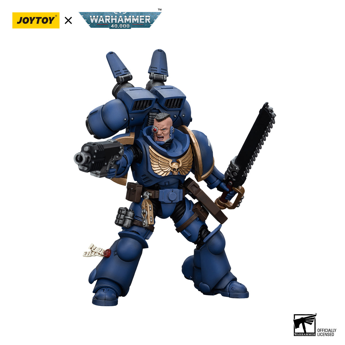JOYTOY Action Figure 1/18 Ultramarines Jump Pack Intercessors Intercessor 2 Model Birthday Gifts