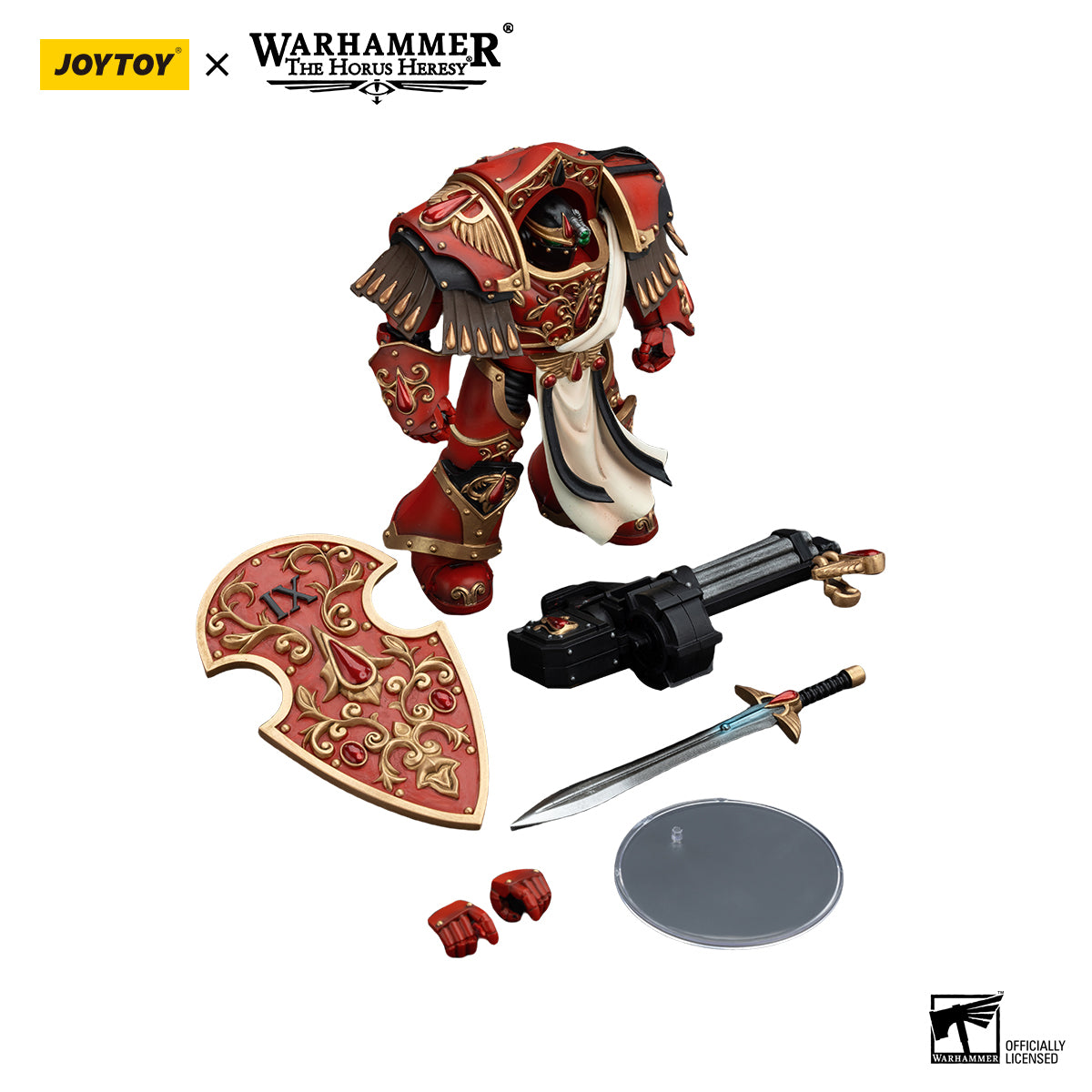 JOYTOY Action Figure 1/18Blood Angels Crimson Paladins Squad Crimson Paladin with Iliastus Assault Cannon Model Birthday Gifts 