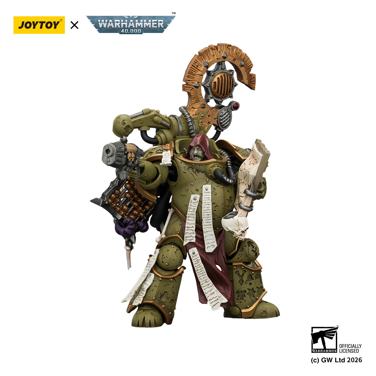 JOYTOY Warhammer 40k Death Guard Tallyman with Plasma Pistol Collection Model Birthday Gifts