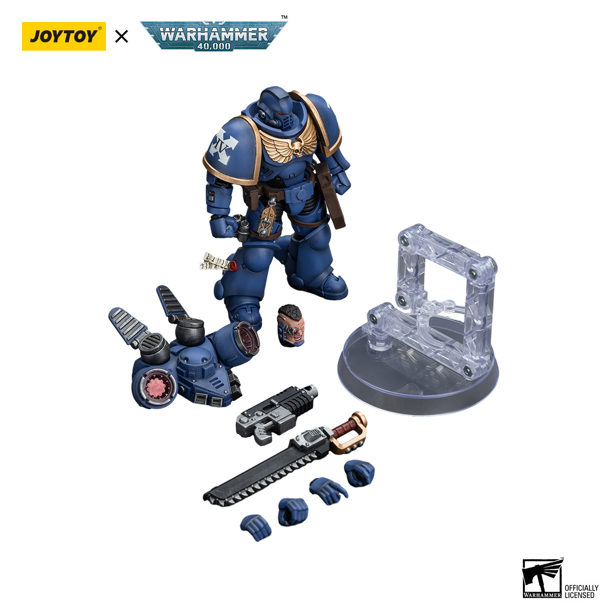 JOYTOY Action Figure 1/18 Ultramarines Jump Pack Intercessors Intercessor 2 Model Birthday Gifts