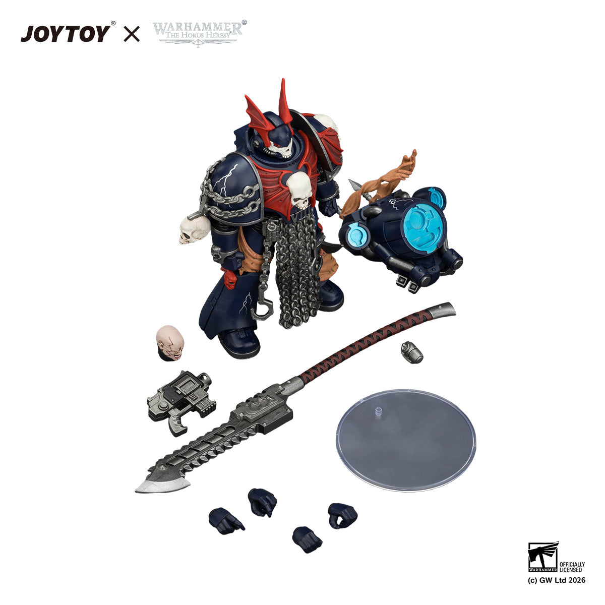 JOYTOY Warhammer  Night Lords Legion Praetor with Jump pack Collection Model Birthday Gifts